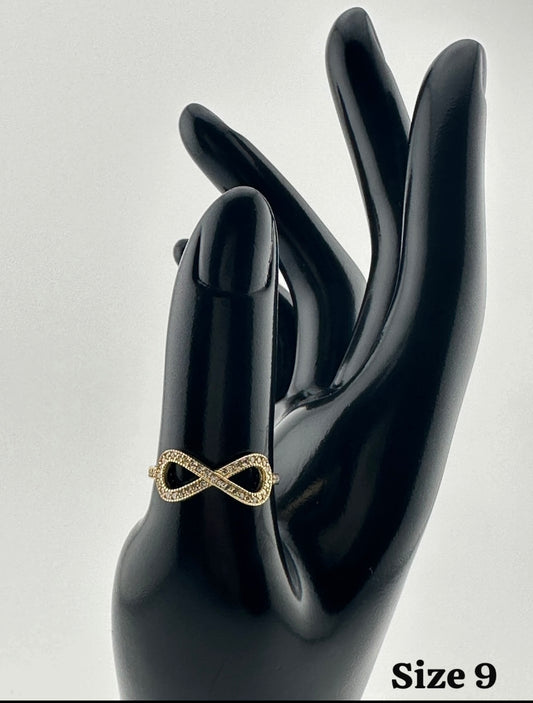 10K Gold Women’s Infinity Ring – Size 9