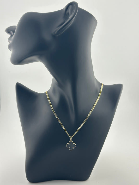 10K Gold Clover Pendant Chain