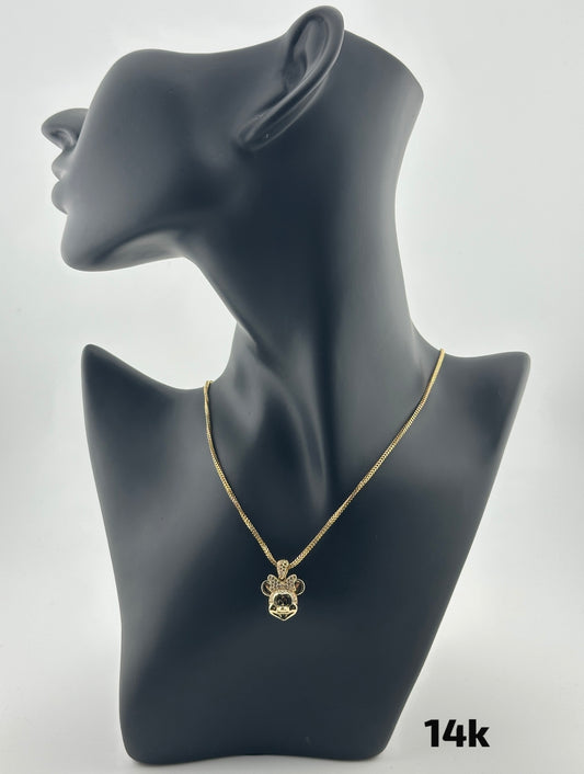 14K Gold Mini Pendant Chain