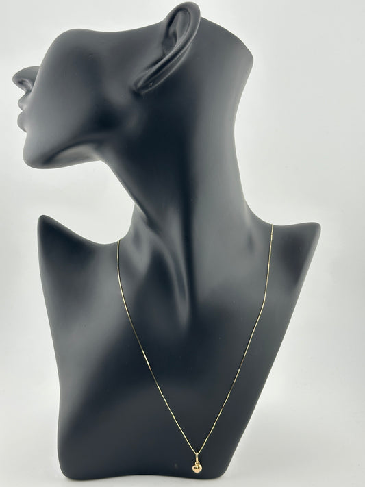 10K Gold Heart Pendant Necklace